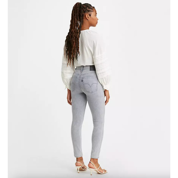 Levi's Mile High Super Skinny Women's Grey Jeans Size 8 Medium W29 L30 - Picture 8 of 8